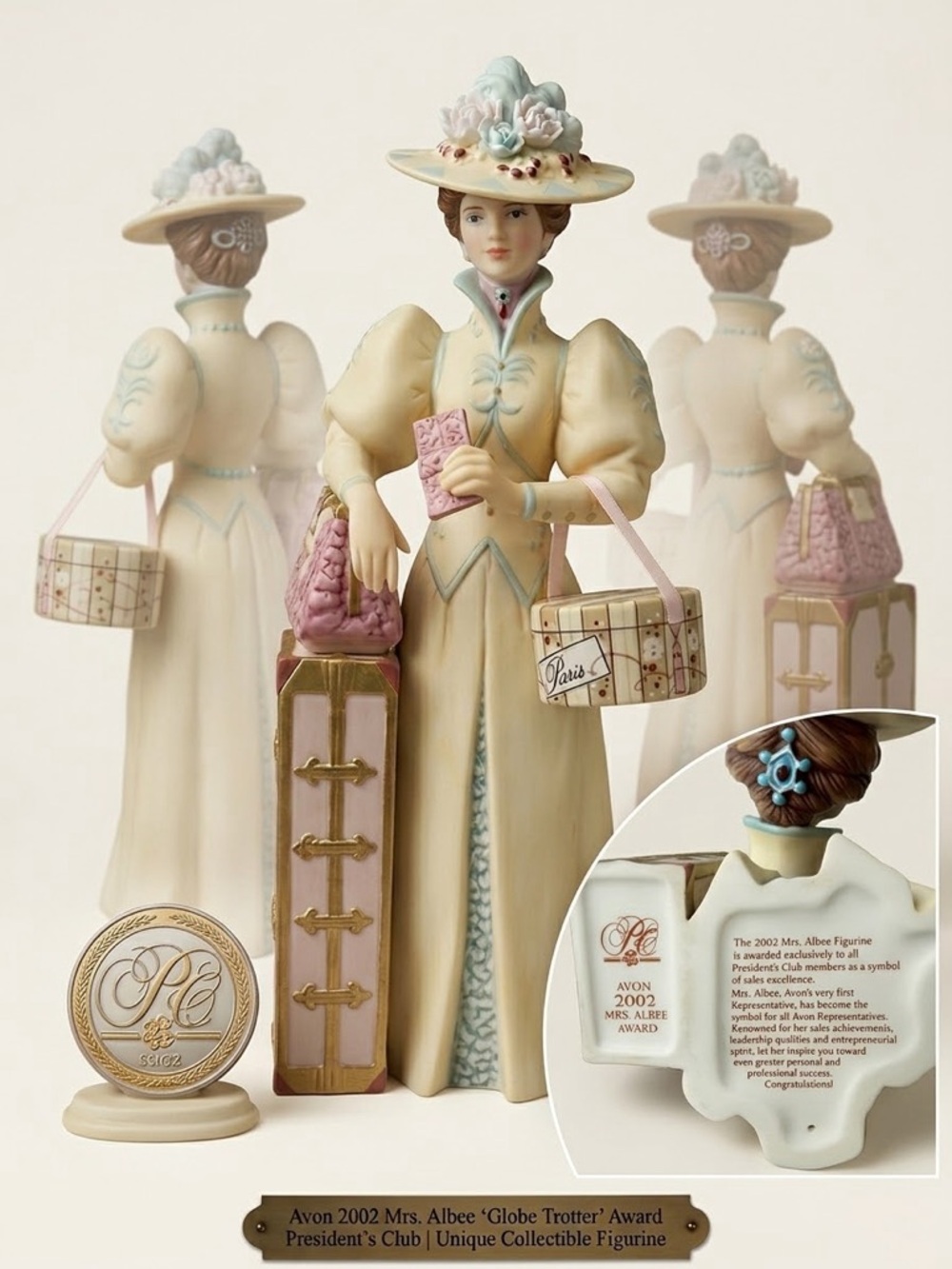 2002 Avon Mrs. Albee President's Club Award Figurine.